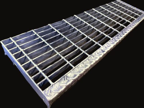 36" x 12" Galvanized Carbon Steel Stair Tread — item 0-300, Global Metals USA