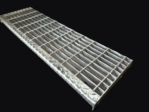 42" x 12" Galvanized Carbon Steel Stair Tread — item 0-310, Global Metals USA
