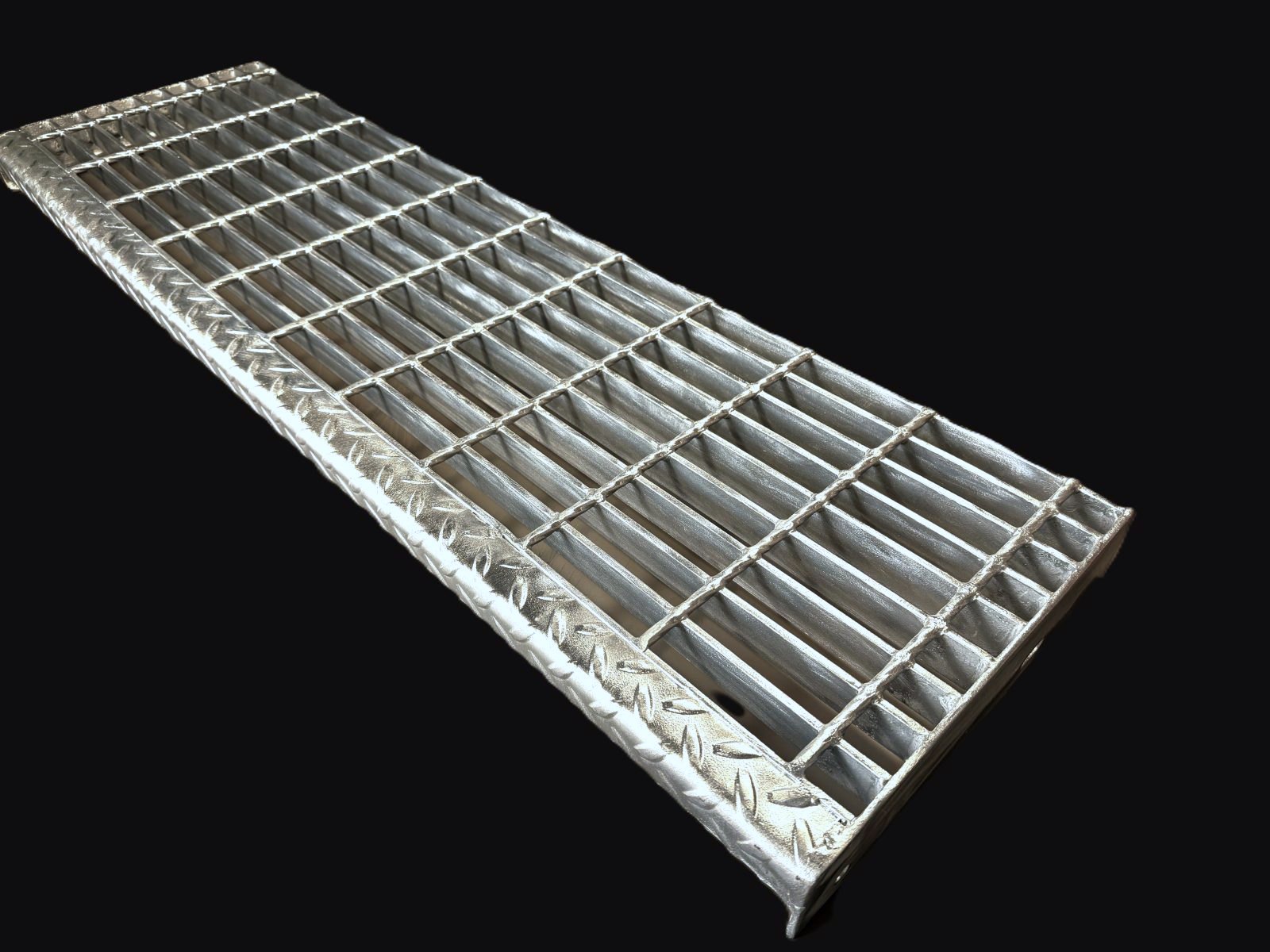 42" x 12" Galvanized Carbon Steel Stair Tread — item 0-310, Global Metals USA