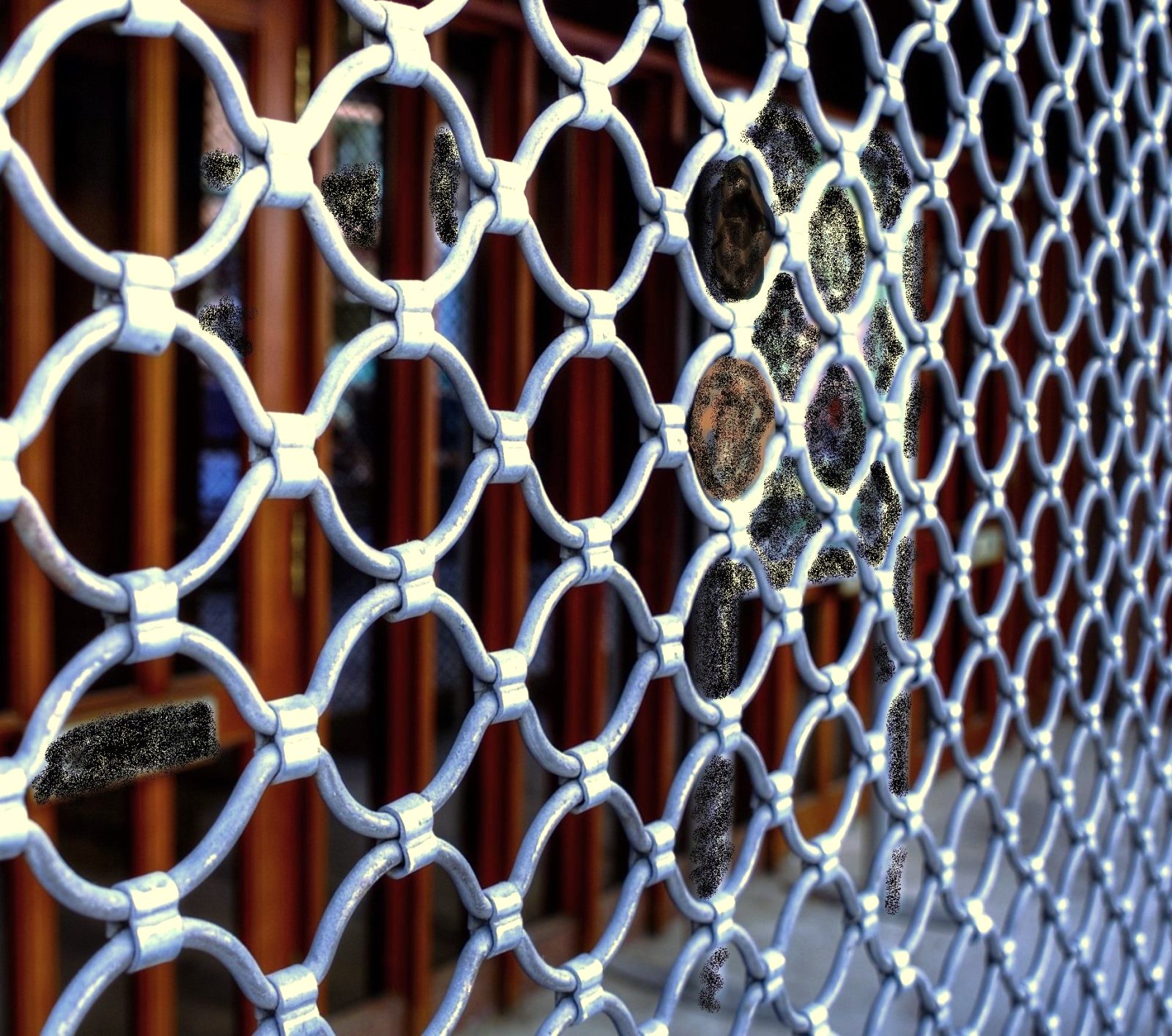 O-Ring Pattern Architectural Iron Grille — item C-300-C, Global Metals USA